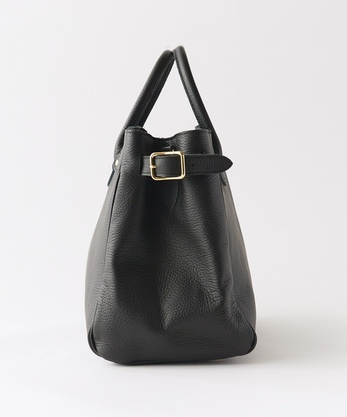 YOUNG&OLSEN The DRYGOODS STORE(ヤングアンドオルセン)の「YOUNG & OLSEN/ヤングアンドオルセン EMBOSSED LEATHER BELTED TOTE S エンボスレザー ベルテッド トートバッグ 2026年 夏 夏服(トートバッグ・メンズ・ブラック/ベージュ・FREE)」の12枚目の写真