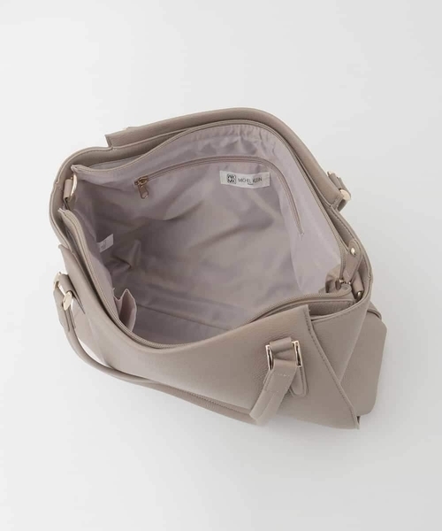 MK MICHEL KLEIN（エムケーミッシェルクラン）の「[2WAY/A4収納可]合成皮革ポイントデザイントートバッグ（トートバッグ・レディース・ネイビー/モカ/ブラック・00）」の8枚目の写真