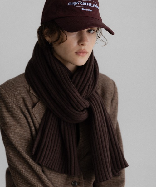 URBAN RESEARCH Sonny Label(アーバンリサーチサニーレーベル)の「リブニットマフラー(マフラー・レディース・ブラウン/グレー/ブルー/アイボリー・ONE)」の3枚目の写真