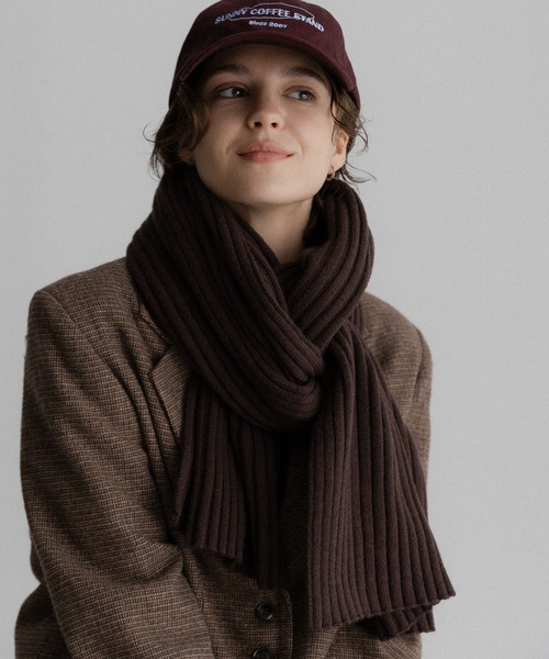 URBAN RESEARCH Sonny Label(アーバンリサーチサニーレーベル)の「リブニットマフラー(マフラー・レディース・ブラウン/グレー/ブルー/アイボリー・ONE)」の6枚目の写真
