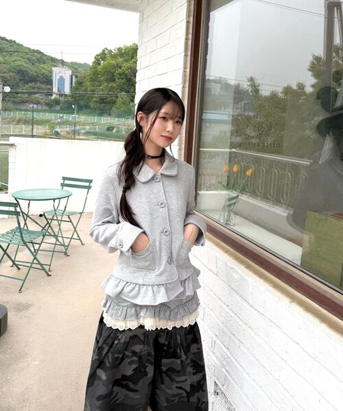 TOFFEE WOMEN(トフィーウィメン)の「W バックフラップフレアスカート (チャコール)(スカート・レディース・その他・SMALL/LARGE/MEDIUM)」の8枚目の写真