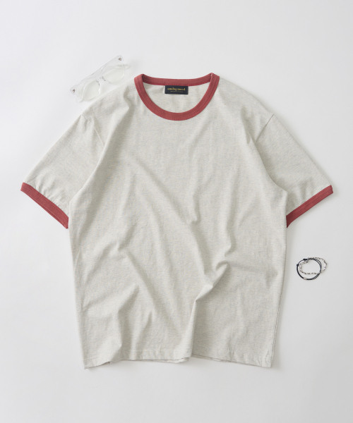 ANALOG MOOD(アナログムード)の「ソフトウォッシングリンガー半袖Tシャツ(オートミール)(Tシャツ/カットソー・メンズ・その他・FREE)」の1枚目の写真