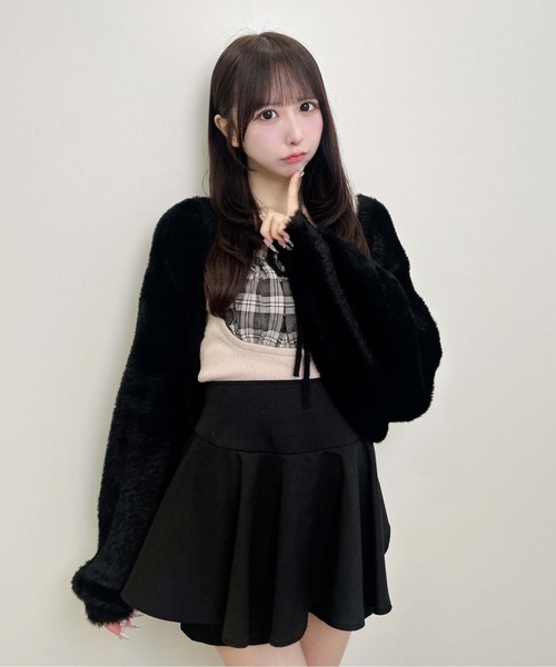 INGNI(イング)の「【WEB限定】フェザーニットボレロ(カーディガン/ボレロ・レディース・ブラック/ベージュ/オフホワイト・M)」の22枚目の写真