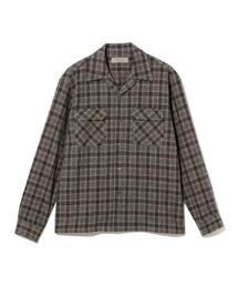 International Gallery BEAMS | QUATTROCCHI / ウールコットン オンブレチェック オープンカラー シャツ(シャツ/ブラウス)
