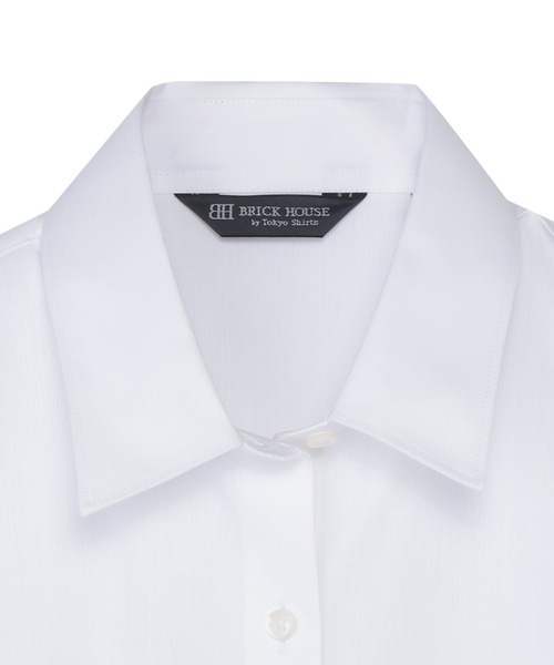 TOKYO SHIRTS(トウキョウシャツ)の「【透け防止】 形態安定ノンアイロン レギュラー 長袖ビジネスワイシャツ(ビジネスシャツ・レディース・ホワイト・XL/XS/S/M/L/LL)」の3枚目の写真