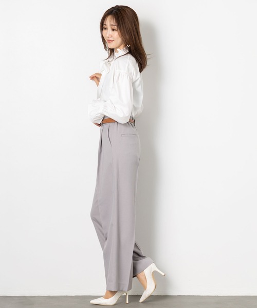 MAISONCOMFY (メゾンコンフィ)の「【ボウタイフリルブラウス】ハレの日もいつもの日も着たい上品ブラウス(シャツ/ブラウス・レディース・ネイビー/キャメル/ホワイト・L/M)」の11枚目の写真