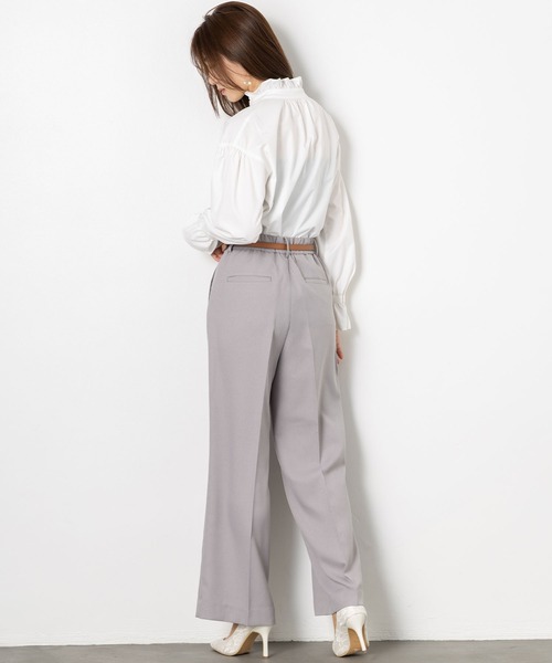 MAISONCOMFY (メゾンコンフィ)の「【ボウタイフリルブラウス】ハレの日もいつもの日も着たい上品ブラウス(シャツ/ブラウス・レディース・ネイビー/キャメル/ホワイト・L/M)」の12枚目の写真