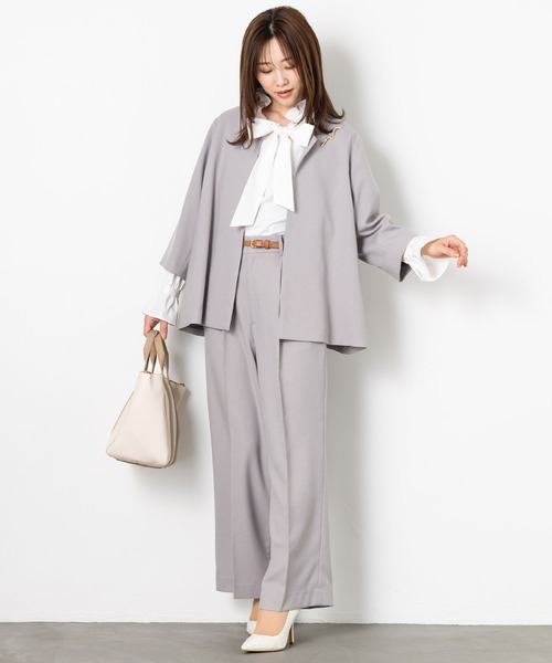 MAISONCOMFY (メゾンコンフィ)の「【ボウタイフリルブラウス】ハレの日もいつもの日も着たい上品ブラウス(シャツ/ブラウス・レディース・ネイビー/キャメル/ホワイト・L/M)」の13枚目の写真