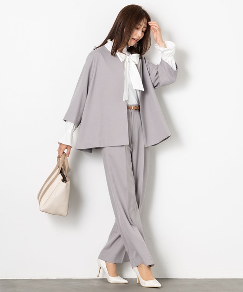 MAISONCOMFY (メゾンコンフィ)の「【ボウタイフリルブラウス】ハレの日もいつもの日も着たい上品ブラウス(シャツ/ブラウス・レディース・ネイビー/キャメル/ホワイト・L/M)」の14枚目の写真