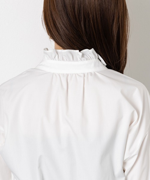 MAISONCOMFY (メゾンコンフィ)の「【ボウタイフリルブラウス】ハレの日もいつもの日も着たい上品ブラウス(シャツ/ブラウス・レディース・ネイビー/キャメル/ホワイト・L/M)」の22枚目の写真
