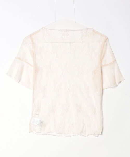 SEN TOKYO(セントーキョー)の「繊細なレースの透け感。フラワーレースシアートップス(Tシャツ/カットソー・レディース・ホワイト/ブラウン/アイボリー/ブルー/ピンク・FREE)」の6枚目の写真