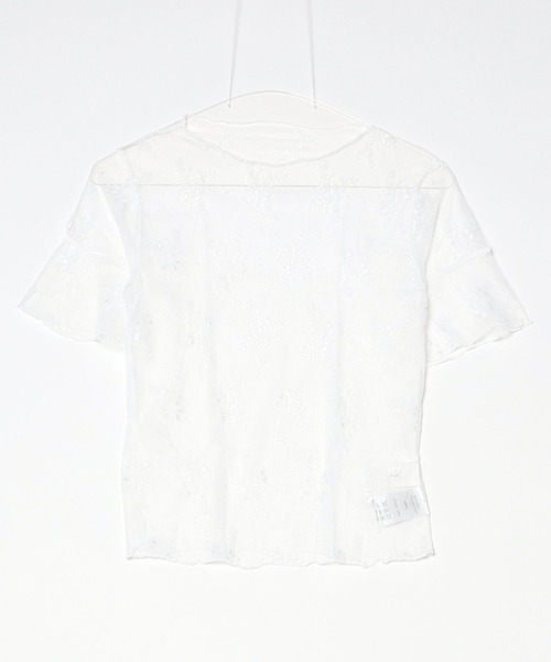 SEN TOKYO(セントーキョー)の「繊細なレースの透け感。フラワーレースシアートップス(Tシャツ/カットソー・レディース・ホワイト/ブラウン/アイボリー/ブルー/ピンク・FREE)」の1枚目の写真