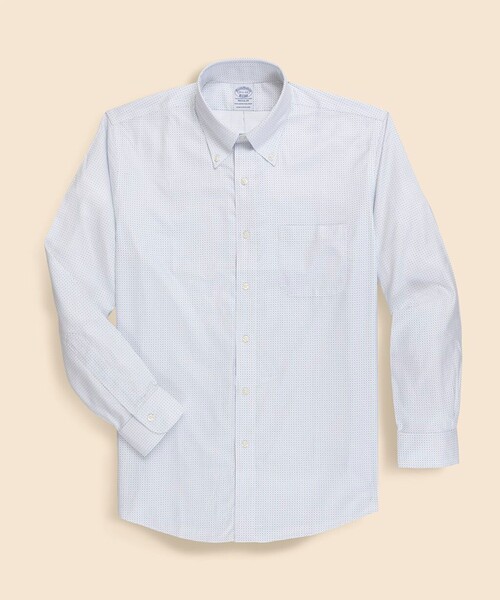 BROOKS BROTHERS(ブルックスブラザーズ)の「Brooks Brothers Explorer ノンアイロン マイクロプリント ドレスシャツ Regular Fit(シャツ/ブラウス・メンズ・ホワイト×ブルー/ブルー・14 1/2-32/14 1/2-31/15 1/2-31/16 1/2-34/15-31/15-32/15-33/17-33/15 1/2-33/16-32/15 1/2-32/16 1/2-32/16-33/16-31/16 1/2-33/17-32)」の6枚目の写真