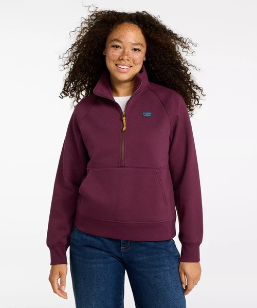 L.L.Bean(エルエルビーン)の「マウンテン・クラシック・スウェットシャツ、ハーフジップ 米国フィット・プチ(スウェット・レディース・ネイビー/ライトアッシュグレー・MEDIUM/SMALL/LARGE)」の18枚目の写真