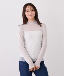 ラメチュールボトルネックプルオーバー