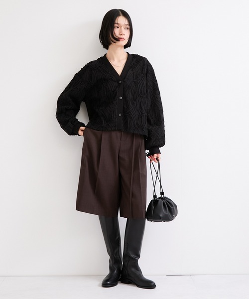 le cercle ADAM ET ROPE'(ルセルクルアダムエロペ)の「バテンレースドッキングカーディガン(カーディガン/ボレロ・レディース・ブラック/グレー/オフホワイト・FREE)」の17枚目の写真