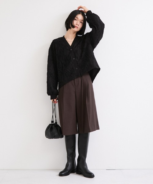 le cercle ADAM ET ROPE'(ルセルクルアダムエロペ)の「バテンレースドッキングカーディガン(カーディガン/ボレロ・レディース・ブラック/グレー/オフホワイト・FREE)」の18枚目の写真