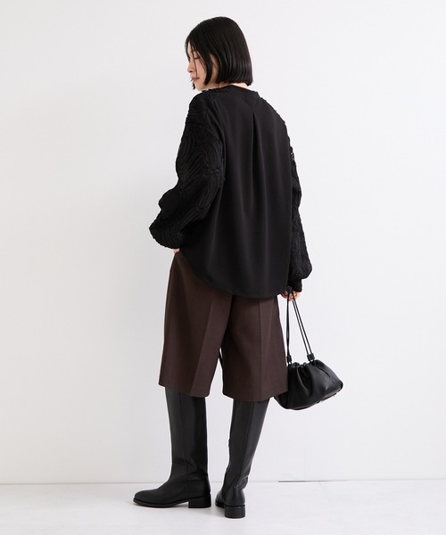 le cercle ADAM ET ROPE'(ルセルクルアダムエロペ)の「バテンレースドッキングカーディガン(カーディガン/ボレロ・レディース・ブラック/グレー/オフホワイト・FREE)」の19枚目の写真