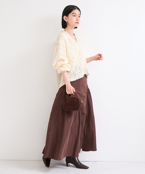 le cercle ADAM ET ROPE'(ルセルクルアダムエロペ)の「バテンレースドッキングカーディガン(カーディガン/ボレロ・レディース・ブラック/グレー/オフホワイト・FREE)」の20枚目の写真