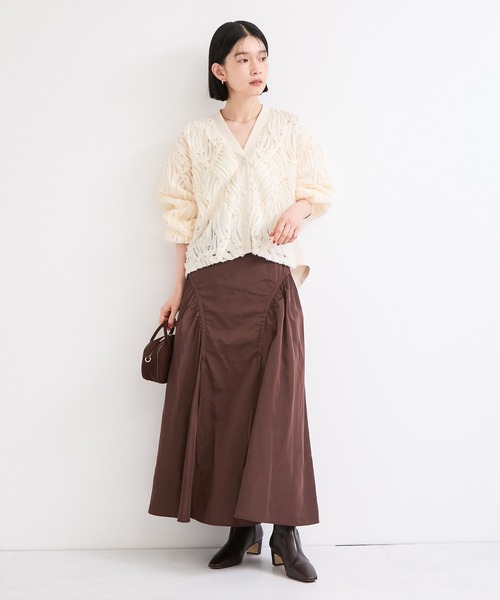 le cercle ADAM ET ROPE'(ルセルクルアダムエロペ)の「バテンレースドッキングカーディガン(カーディガン/ボレロ・レディース・ブラック/グレー/オフホワイト・FREE)」の21枚目の写真