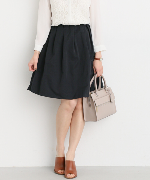 URBAN RESEARCH ROSSO WOMEN(アーバンリサーチ ロッソ)の「SILVERLIGHTS ランダムタックスカート∴(スカート・レディース・ネイビー/カーキ/ライトブルー・36/38)」の3枚目の写真