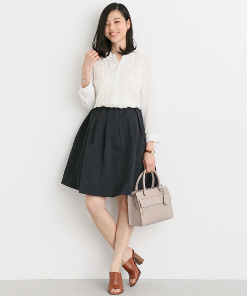 URBAN RESEARCH ROSSO WOMEN(アーバンリサーチ ロッソ)の「SILVERLIGHTS ランダムタックスカート∴(スカート・レディース・ネイビー/カーキ/ライトブルー・36/38)」の11枚目の写真