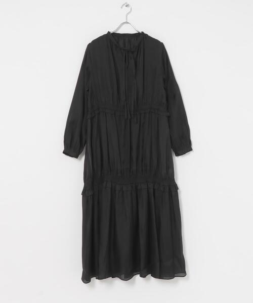 URBAN RESEARCH ROSSO WOMEN(アーバンリサーチ ロッソ)の「ボリュームギャザーロングワンピース(ワンピース・レディース・ブラック/ブラウン・FREE)」の20枚目の写真
