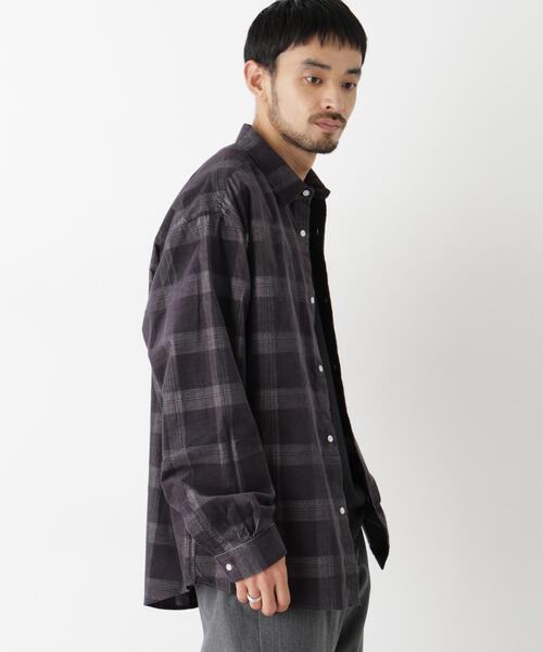 NANO universe(ナノユニバース)の「コーデュロイチェックシャツ(シャツ/ブラウス・メンズ・ブラック/グレー・L/M)」の19枚目の写真