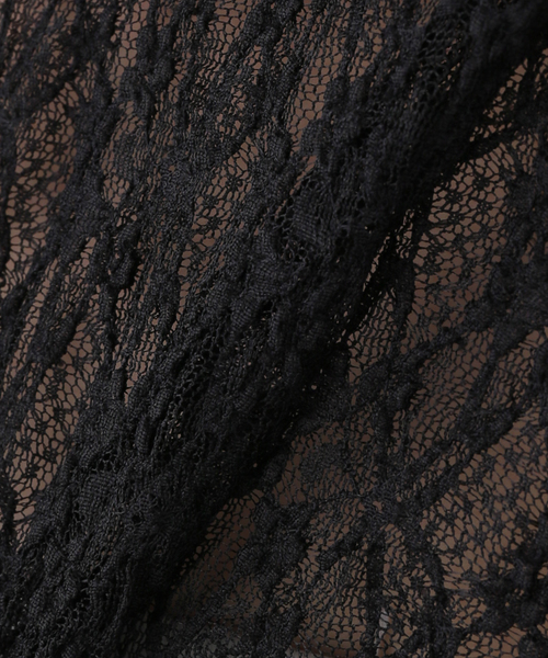nap（ナップ）の「nap/ナップ Contrast Lace Crew Top  5641004 【手洗い可能】（Tシャツ/カットソー・レディース・ホワイト/ブラック・FREE）」の9枚目の写真