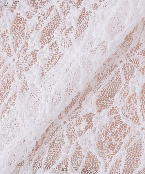 nap（ナップ）の「nap/ナップ Contrast Lace Crew Top  5641004 【手洗い可能】（Tシャツ/カットソー・レディース・ホワイト/ブラック・FREE）」の10枚目の写真