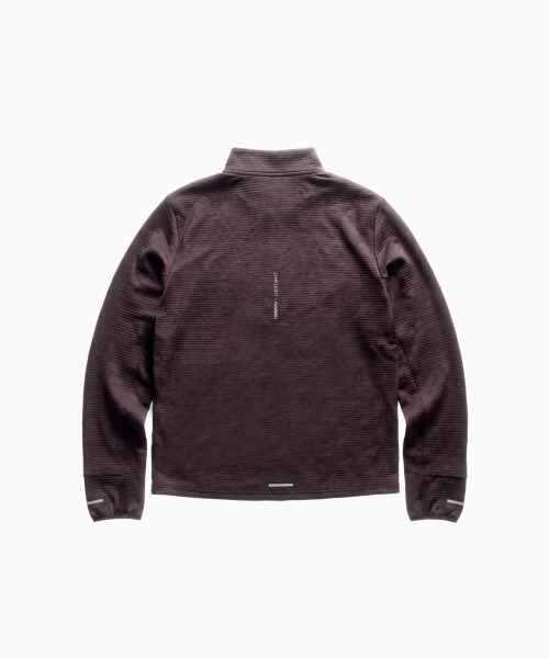 LIMELIGHT APPAREL(ライムライトアパレル)の「アスリット ハーフジップアップ ランニング ロングスリーブ (ブラウン/グレー)(Tシャツ/カットソー・メンズ・その他・SMALL/MEDIUM/LARGE/X-LARGE/XX-LARGE)」の2枚目の写真