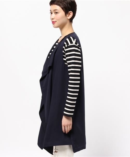 GLOBAL WORK（グローバルワーク）の「ニュアンスロングベスト/709004（ベスト・レディース・カーキ/ベージュ/ネイビー・FREE）」の5枚目の写真