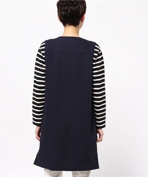 GLOBAL WORK（グローバルワーク）の「ニュアンスロングベスト/709004（ベスト・レディース・カーキ/ベージュ/ネイビー・FREE）」の6枚目の写真