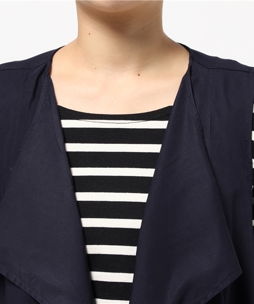 GLOBAL WORK（グローバルワーク）の「ニュアンスロングベスト/709004（ベスト・レディース・カーキ/ベージュ/ネイビー・FREE）」の7枚目の写真