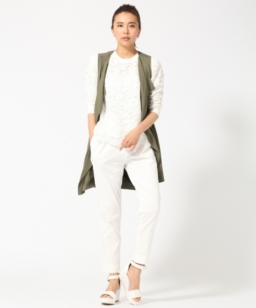 GLOBAL WORK（グローバルワーク）の「ニュアンスロングベスト/709004（ベスト・レディース・カーキ/ベージュ/ネイビー・FREE）」の19枚目の写真