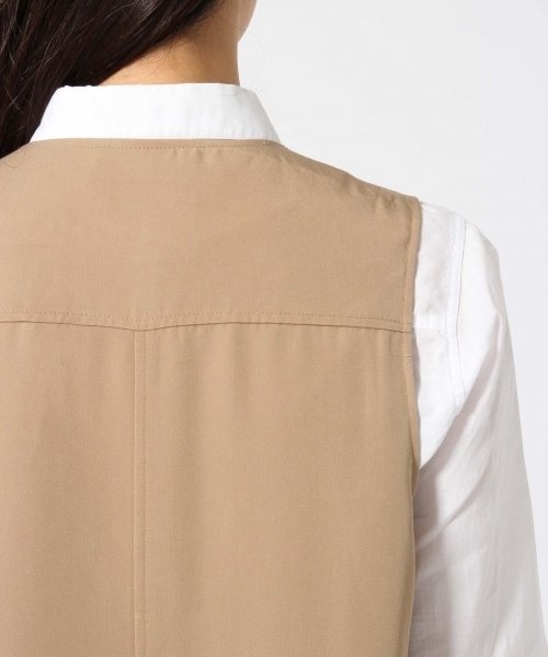 GLOBAL WORK（グローバルワーク）の「ニュアンスロングベスト/709004（ベスト・レディース・カーキ/ベージュ/ネイビー・FREE）」の16枚目の写真
