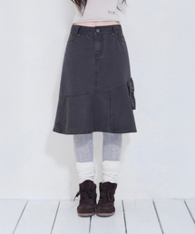CARGO POCKET MERMAID MIDI SK CHARCOAL