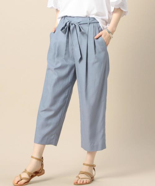 BEAUTY&YOUTH UNITED ARROWS（ビューティーアンドユースユナイテッドアローズ）の「BY ツイルテーパード8分丈パンツ/ガウチョ◆（その他パンツ・レディース・ブラック/オリーブ/ライトブルー・MEDIUM/SMALL）」の3枚目の写真