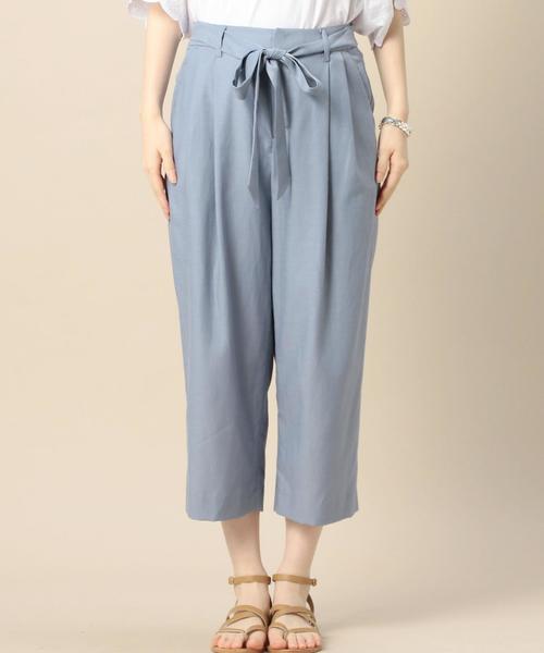 BEAUTY&YOUTH UNITED ARROWS（ビューティーアンドユースユナイテッドアローズ）の「BY ツイルテーパード8分丈パンツ/ガウチョ◆（その他パンツ・レディース・ブラック/オリーブ/ライトブルー・MEDIUM/SMALL）」の5枚目の写真