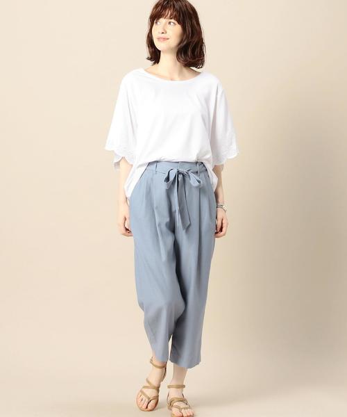 BEAUTY&YOUTH UNITED ARROWS（ビューティーアンドユースユナイテッドアローズ）の「BY ツイルテーパード8分丈パンツ/ガウチョ◆（その他パンツ・レディース・ブラック/オリーブ/ライトブルー・MEDIUM/SMALL）」の7枚目の写真