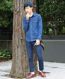 ESSENTIAL GARMENT MEN'S BIGI | 【2016-17 A/W新作】ストレッチデニムシャツ/インディゴ(シャツ/ブラウス)