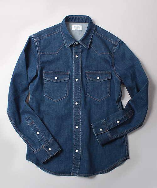 ESSENTIAL GARMENT MEN'S BIGI（エッセンシャルガーメントメンズビギ）の「【2016-17 A/W新作】ストレッチデニムシャツ/インディゴ（シャツ/ブラウス・メンズ・インディゴブルー・M/L/S）」の13枚目の写真