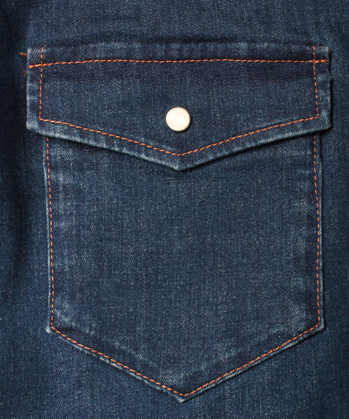 ESSENTIAL GARMENT MEN'S BIGI（エッセンシャルガーメントメンズビギ）の「【2016-17 A/W新作】ストレッチデニムシャツ/インディゴ（シャツ/ブラウス・メンズ・インディゴブルー・M/L/S）」の6枚目の写真