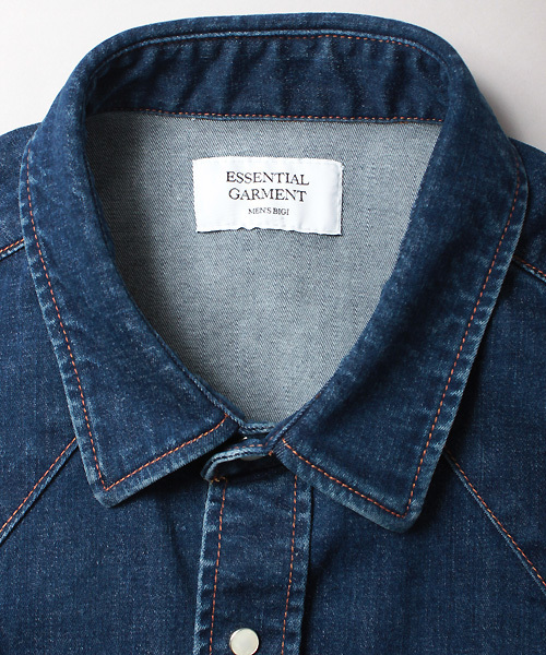 ESSENTIAL GARMENT MEN'S BIGI（エッセンシャルガーメントメンズビギ）の「【2016-17 A/W新作】ストレッチデニムシャツ/インディゴ（シャツ/ブラウス・メンズ・インディゴブルー・M/L/S）」の14枚目の写真