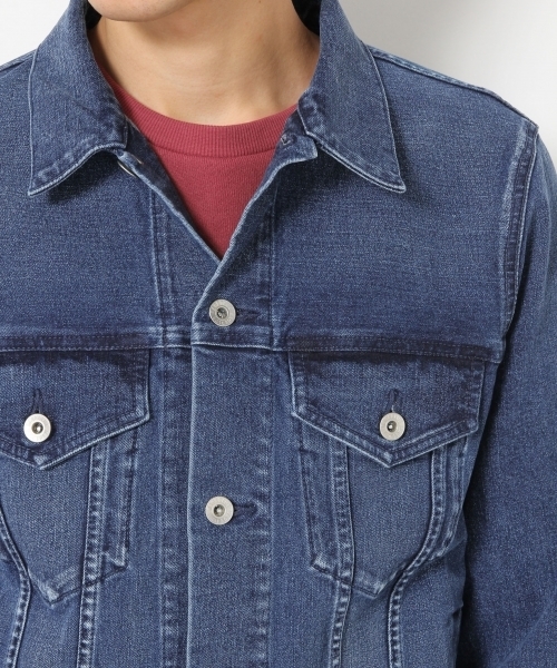 RAGEBLUE（レイジブルー）の「ストレッチデニムGジャン/742468（デニムジャケット・メンズ・グレー/ブルー/ライトブルー・MEDIUM/SMALL/LARGE）」の8枚目の写真