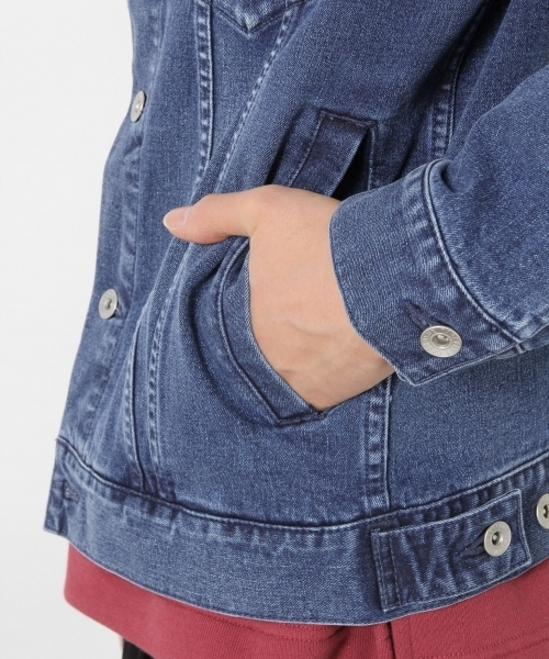 RAGEBLUE（レイジブルー）の「ストレッチデニムGジャン/742468（デニムジャケット・メンズ・グレー/ブルー/ライトブルー・MEDIUM/SMALL/LARGE）」の11枚目の写真