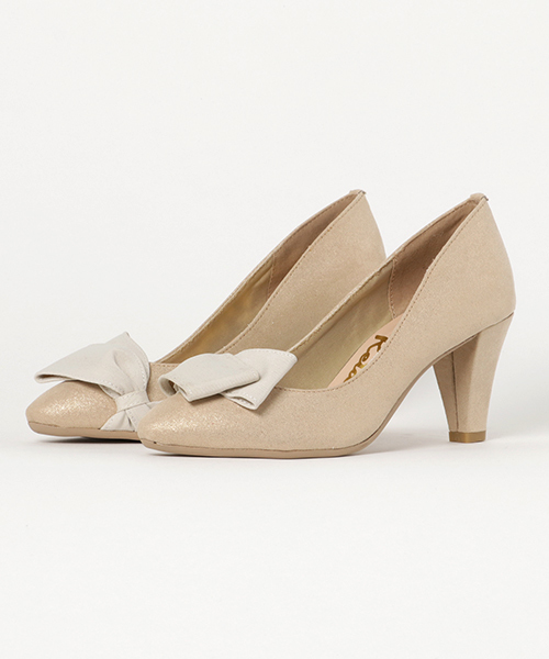 Noubel Voug Relax（ヌーベルヴォーグリラックス）の「リボン付きパンプス（パンプス・レディース・ブラック/ベージュ/ネイビー/ピンク・24.5cm/22.5cm/23.5cm/23.0cm/24.0cm）」の13枚目の写真