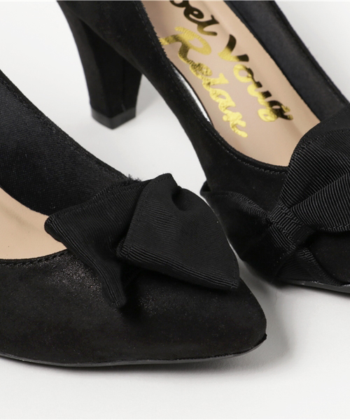 Noubel Voug Relax（ヌーベルヴォーグリラックス）の「リボン付きパンプス（パンプス・レディース・ブラック/ベージュ/ネイビー/ピンク・24.5cm/22.5cm/23.5cm/23.0cm/24.0cm）」の9枚目の写真