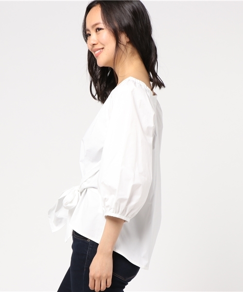 SHIPS（シップス）の「2WAY リボンブラウス（シャツ/ブラウス・レディース・オフホワイト/レッド/ベージュ・ONE SIZE）」の7枚目の写真