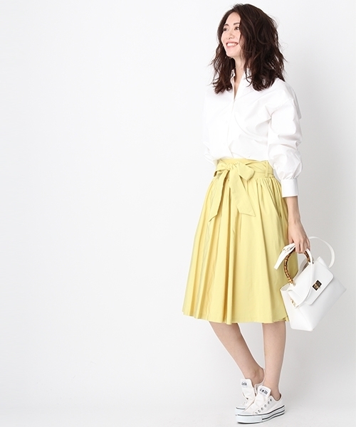 Andemiu（アンデミュウ）の「【小顔MAKE】スタイルセレクトブラウス757655（シャツ/ブラウス・レディース・ライトブルー/ベージュ/ホワイト・FREE/F/フリー）」の8枚目の写真